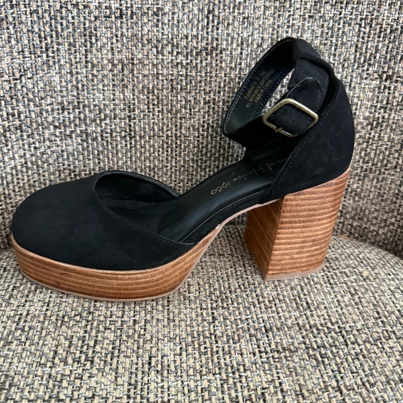 House of Harlow Tanner Heeled Sandal Size 7 1/2 EUC Platform - Picture 7 of 8